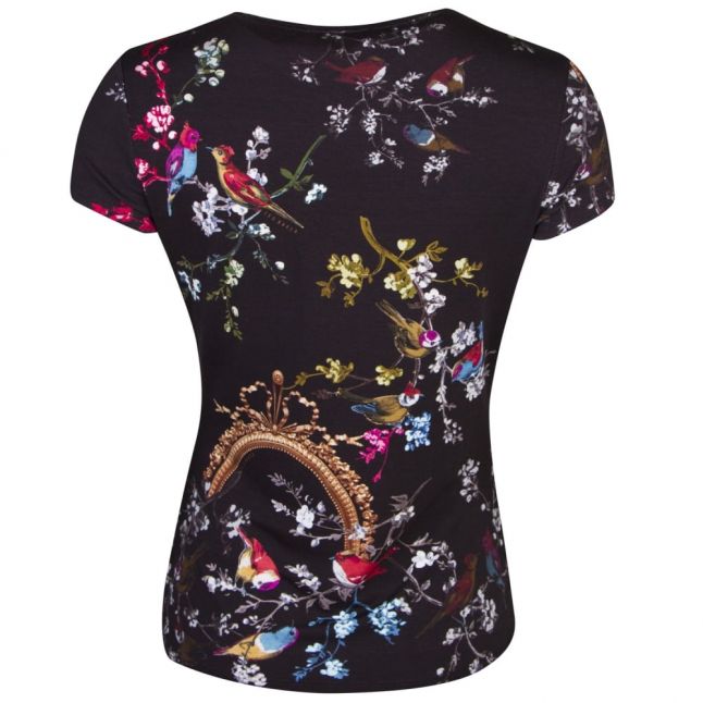 Womens Black Raynee Opulent Fauna S/s T Shirt