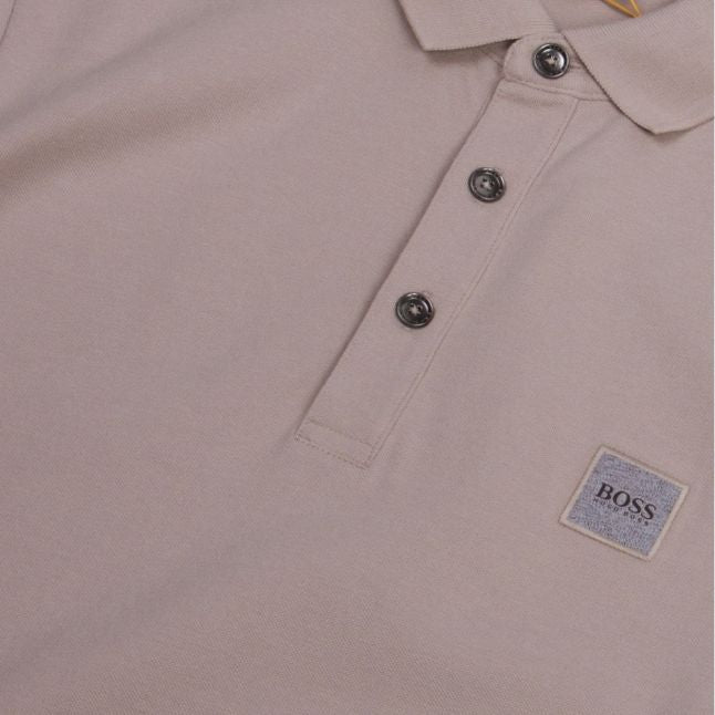 Casual Mens Beige Passenger Slim Fit S/s Polo Shirt