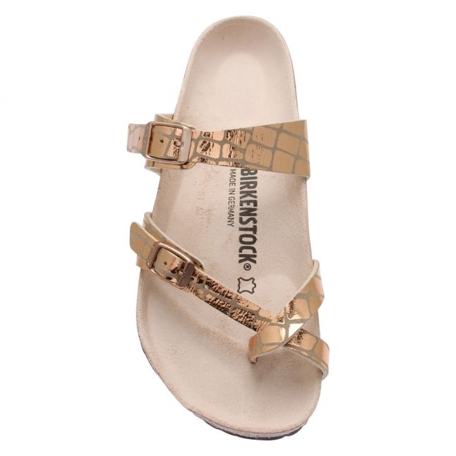 Womens Rose Gold Mayari Gator Gleam Sandals