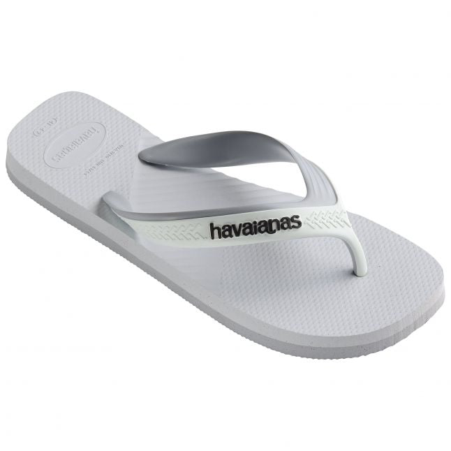 Mens White/Ice Grey Dual Flip Flops