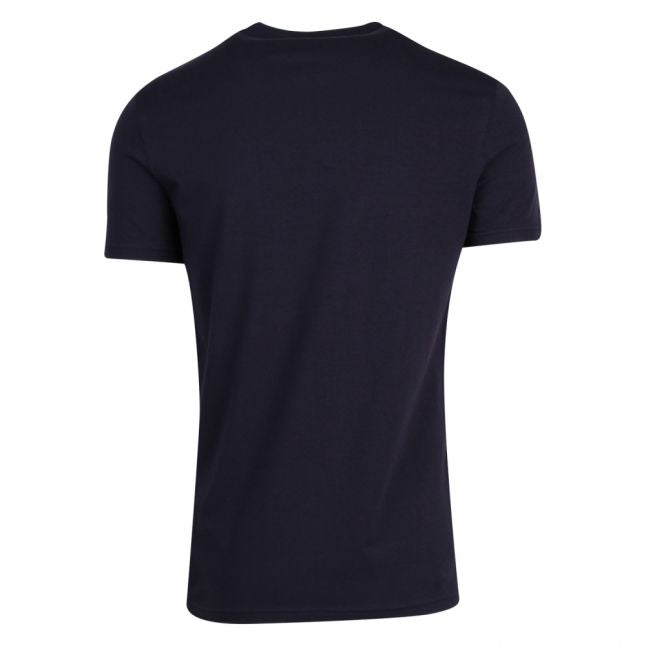 Mens Navy Cut Through Logo S/s T Shirt