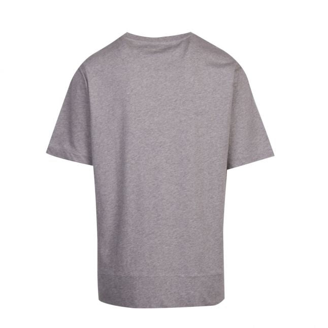 Mens Grey Melange Branded Foil Print S/s T Shirt