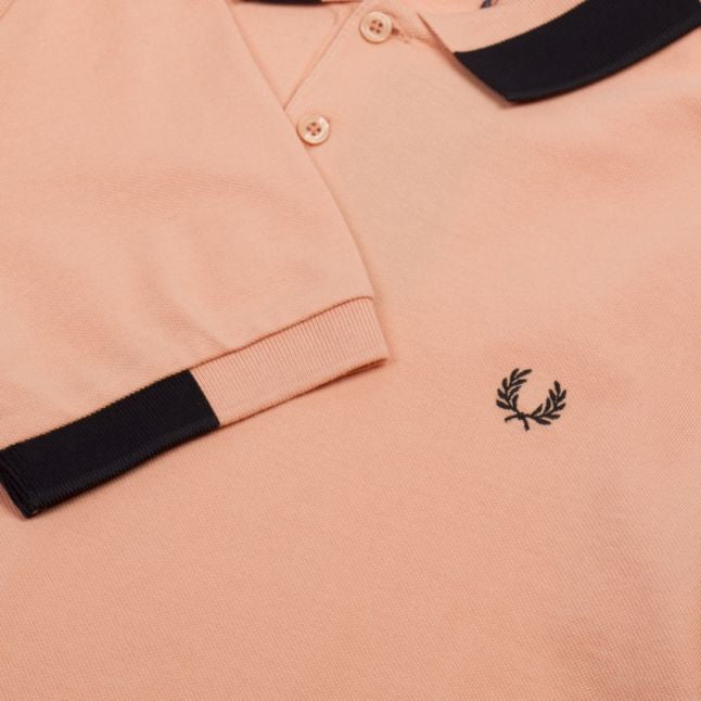 Mens Apricot Block Tipped S/s Polo Shirt