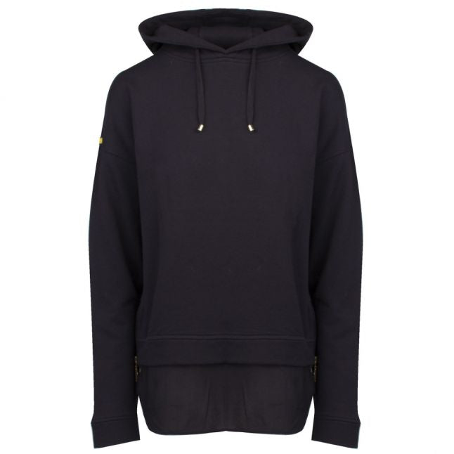 Womens Black Burnett Hooded Sweat Top