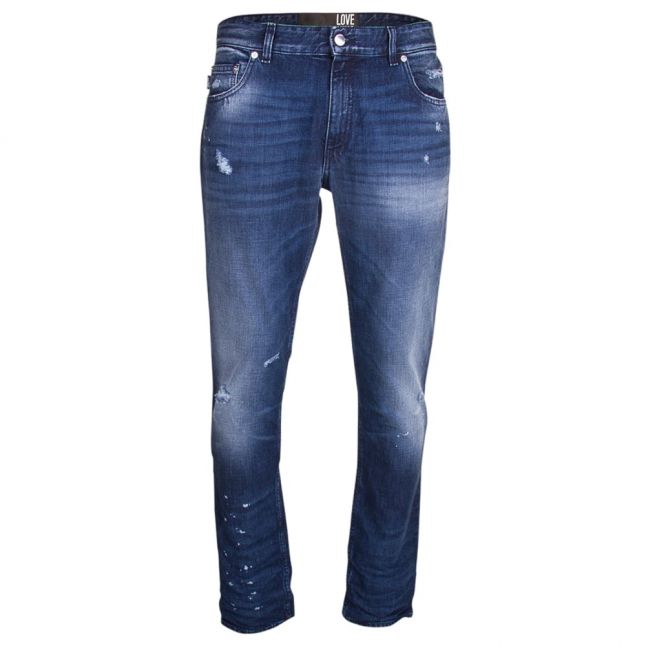 Mens Blue Wash Slim Fit Jeans