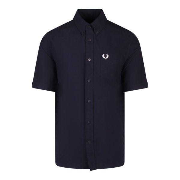 Mens Navy Oxford S/s Shirt