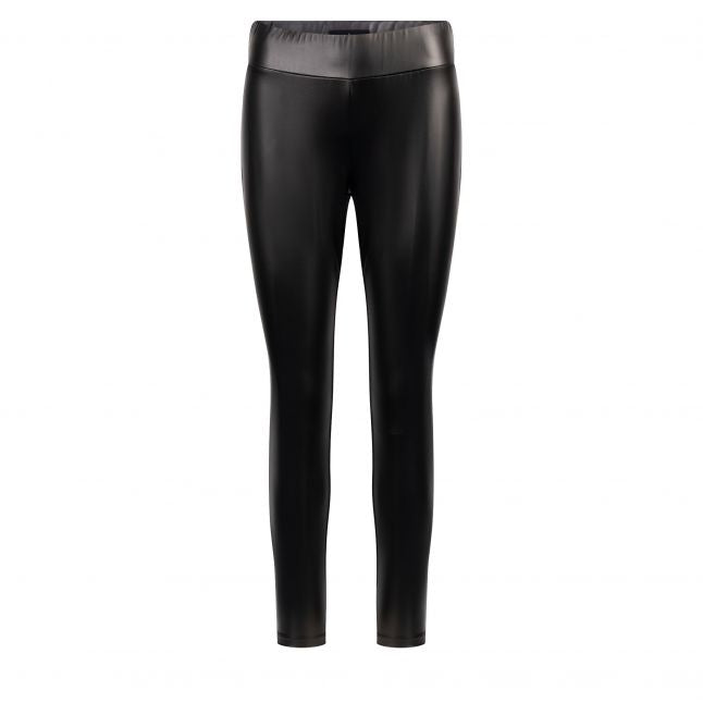 Womens Black Pleather Leggings