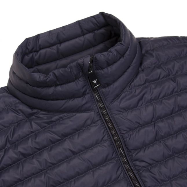 Mens Blue Padded Down Gilet