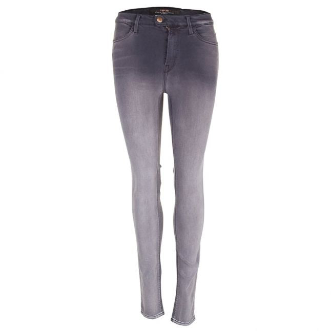 Womens Grey Super High Rise Touch Skinny Fit Jeans