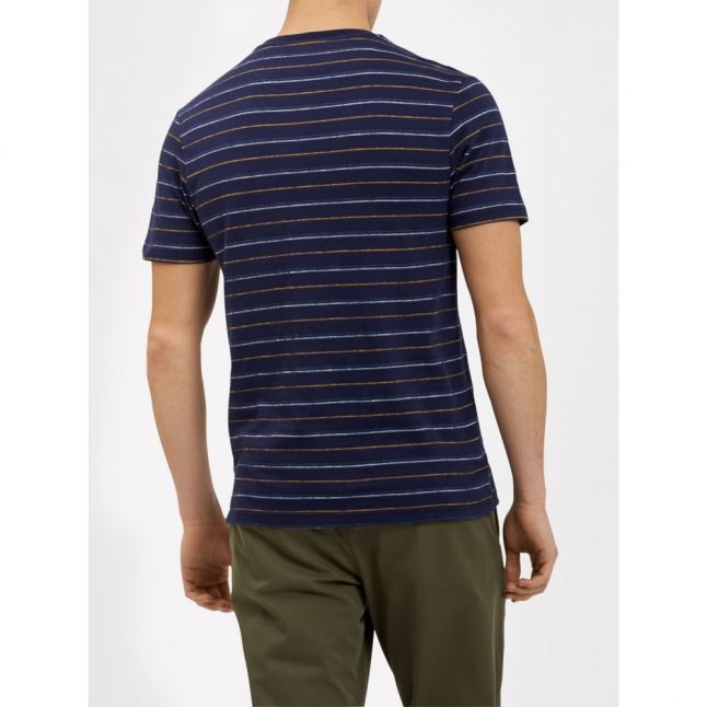 Mens Navy Pick Stitch S/s Tee Shirt