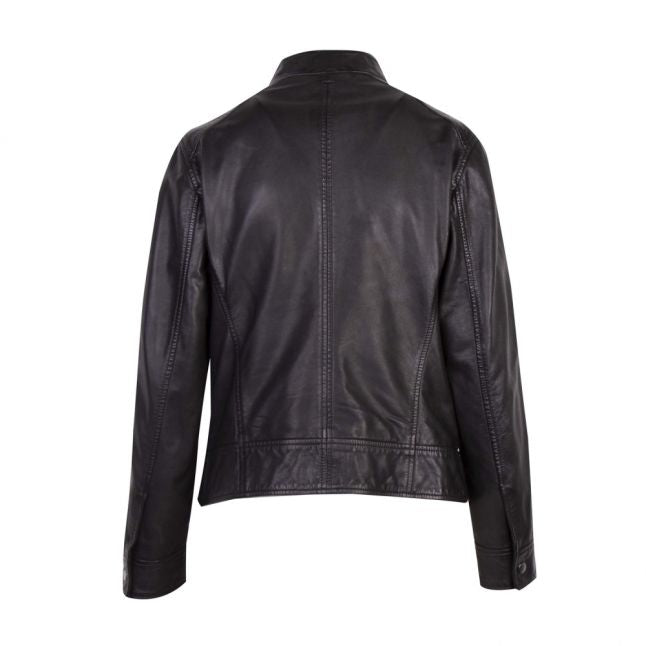 Casual Womens Black Jameggy Leather Jacket