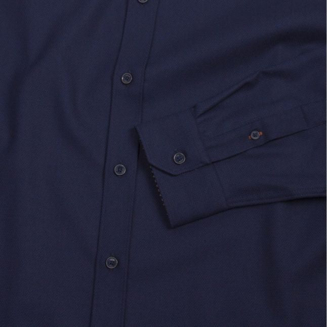 Mens Navy Veste Geo L/s Shirt