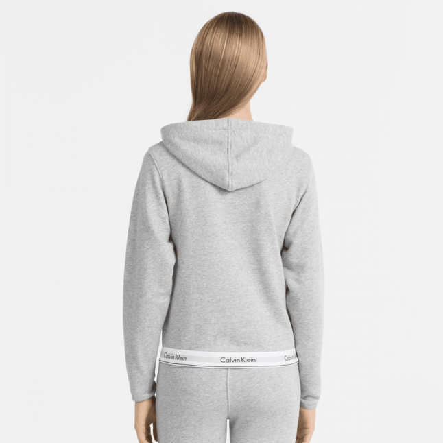 Womens Grey Heather Zip Up Hoodie