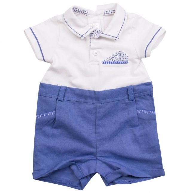 Baby Riviera Blue Polo Shirt & Shorts Set