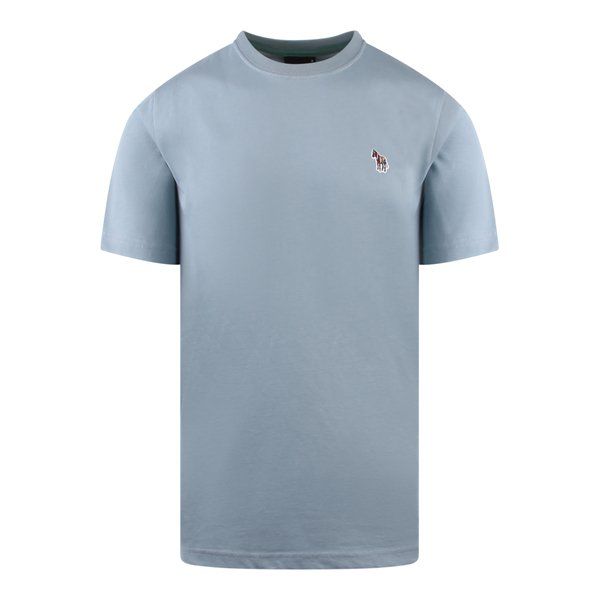 Mens Greyish Blue Zebra Badge Reg Fit S/s T Shirt