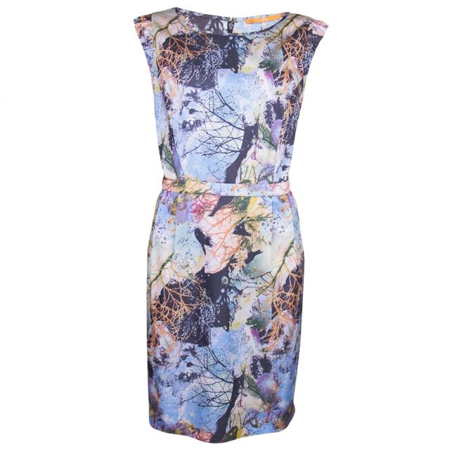 Womens Blue Misc Aday Printed Dress