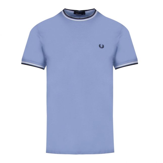 Mens Sky Blue Twin Tipped S/s T Shirt