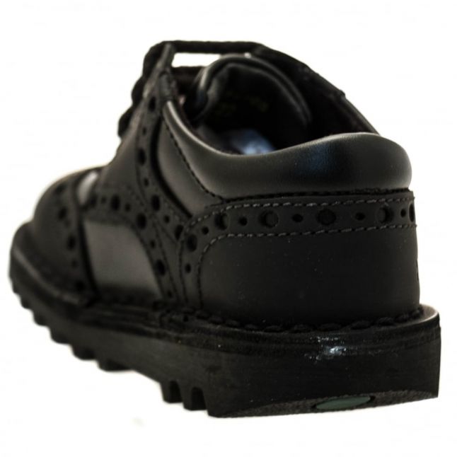 Infant Black Leather Kick Brogman (5-12)