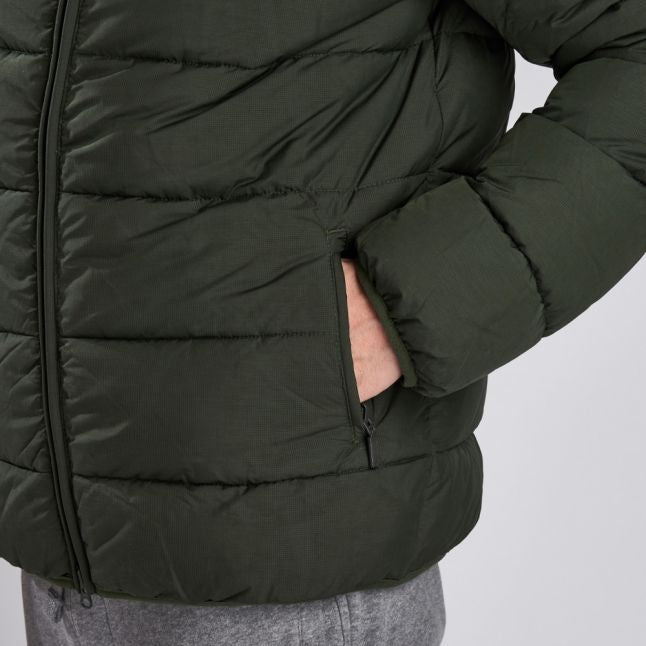 Mens Sage Court Hooded Quilted Jacket