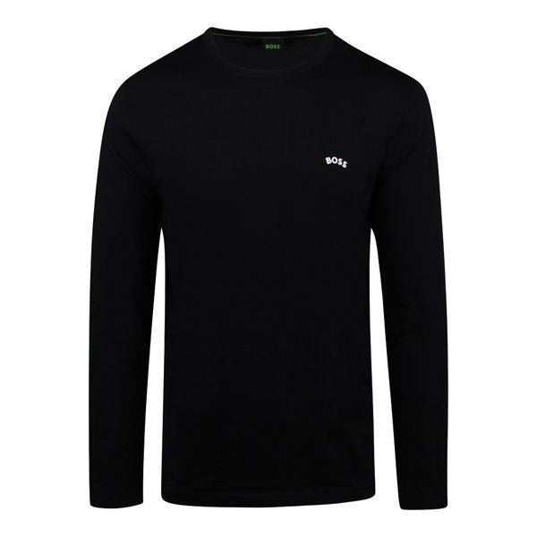 Mens Black Togn Curved L/s T Shirt