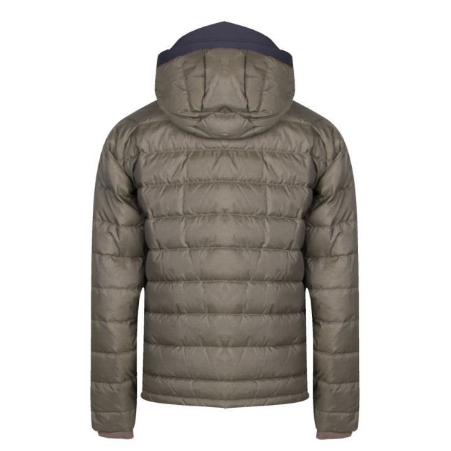 Mens Green Peaked Hooded Padded Jacket