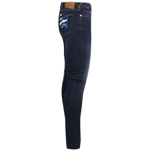 Mens Dark Blue Wash Reflex Slim Fit Jeans