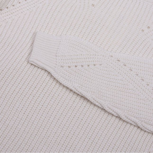 Womens Whisper White Vibirth Turtle Neck Knitted Jumper