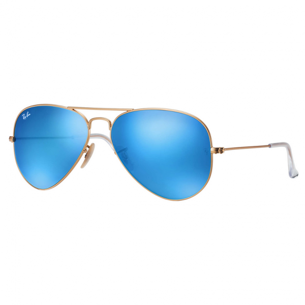 Gold & Blue Flash RB3025 Aviator Large Sunglasses