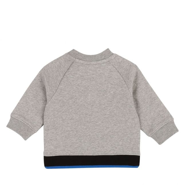 Toddler Grey Marl Layered Logo Crew Sweat Top