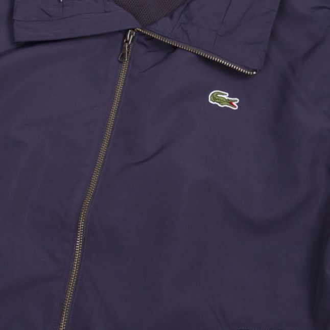 Mens Navy Branded Zip Thru Jacket