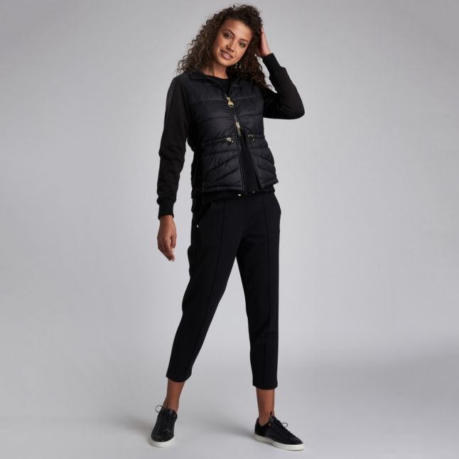 Womens Black Ventax Quilted Sweat Jacket