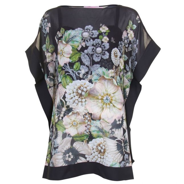 Womens Black Geminaa Gem Gardens Cover Up