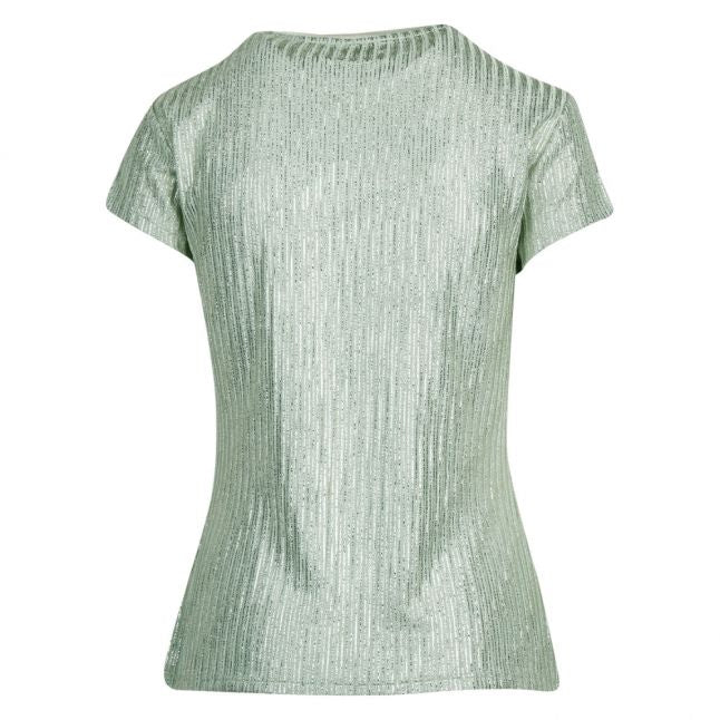 Womens Mint Catrino Metallic Fitted S/s T Shirt