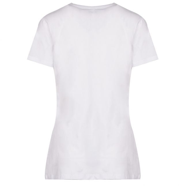 Womens Optical White Logo Heart S/s T Shirt