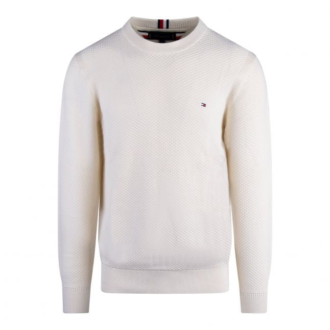 Mens Calico Oval Structure Crew Neck Knit