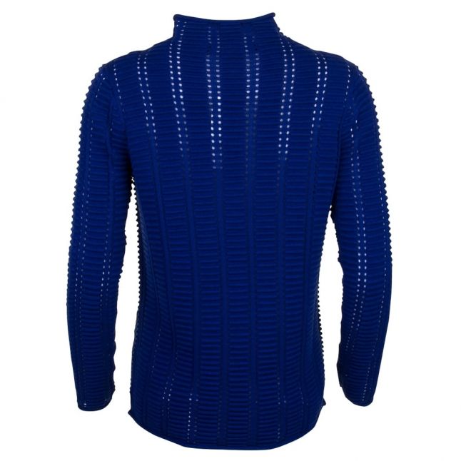 Womens Blue Depths Mozart Ladder Knits L/s Top