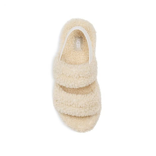 Womens Natural UGG Slippers Oh Fluffita