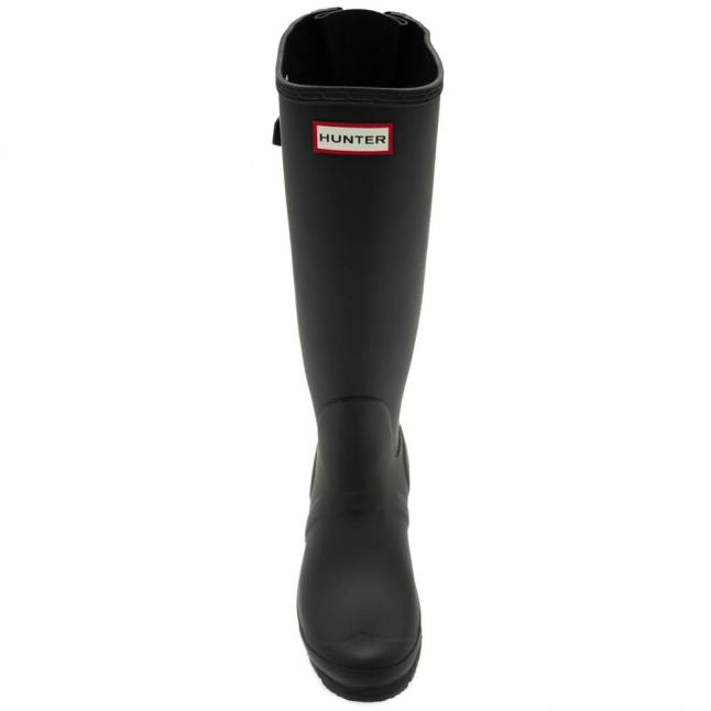 Womens Black Original Back Adjustable Tall Wellington Boots