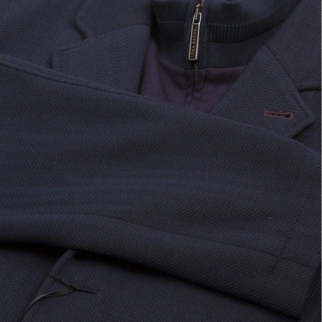 Mens Navy Toastie Herringbone Jacket