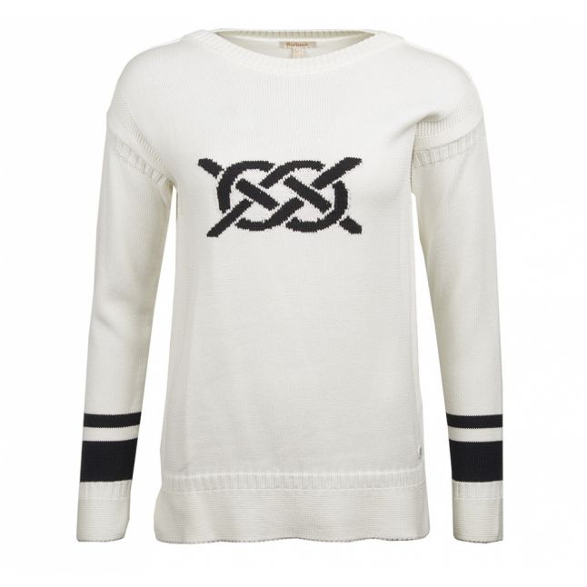 Womens Off White Mast Crew Neck Knitted Jumper