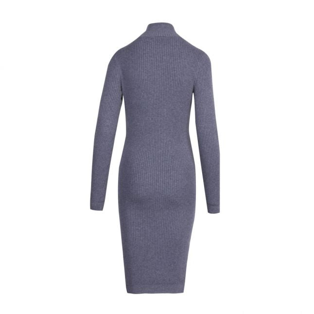 Womens China Blue Viandena Knitted Midi Dress