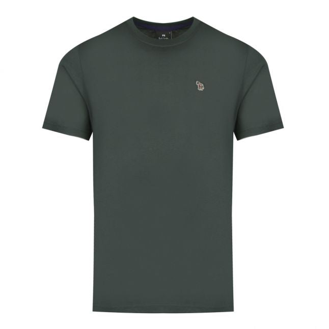 Mens Dark Green Classic Zebra Regular Fit S/s T Shirt