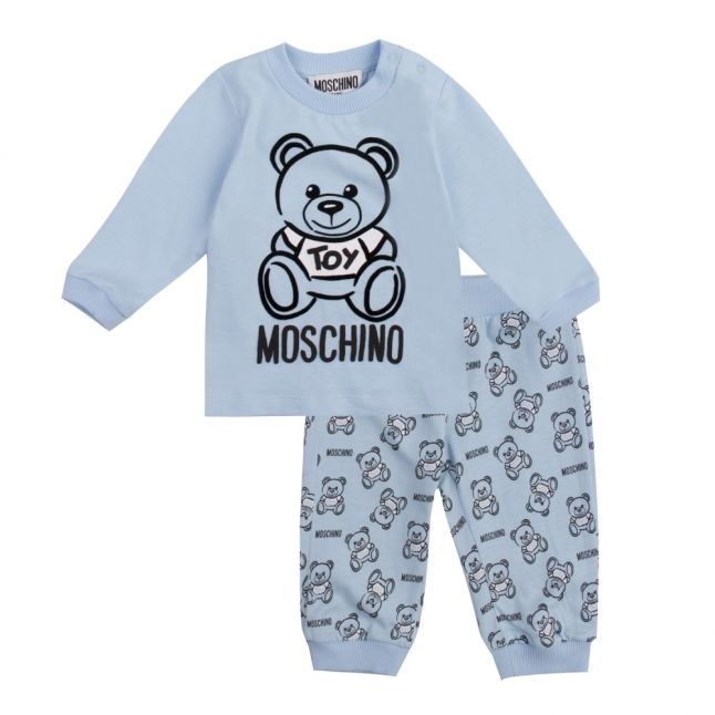 Baby Sky Blue Toy L/s T & Bottoms Set