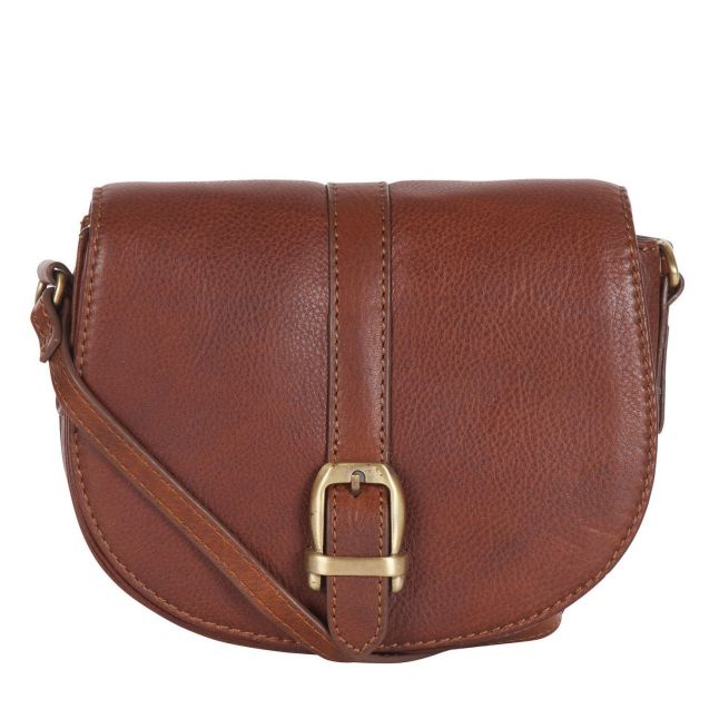 Womens Brown Laire Leather Saddle Bag