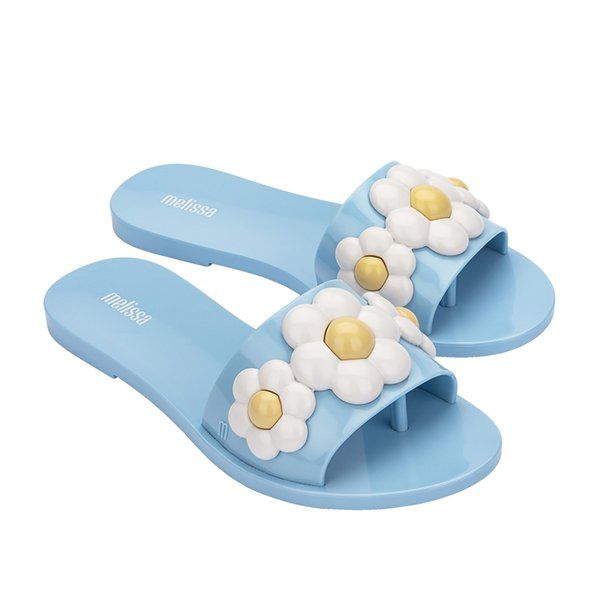 Womens Blue Daisy Babe Spring Daisy Sandals