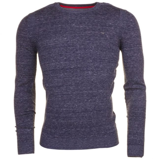 Mens Navy Marl K-Maniky Crew Knitted Jumper