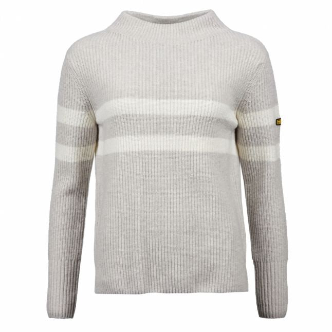 Womens Grey Quayle Stripe Knitted Jumper