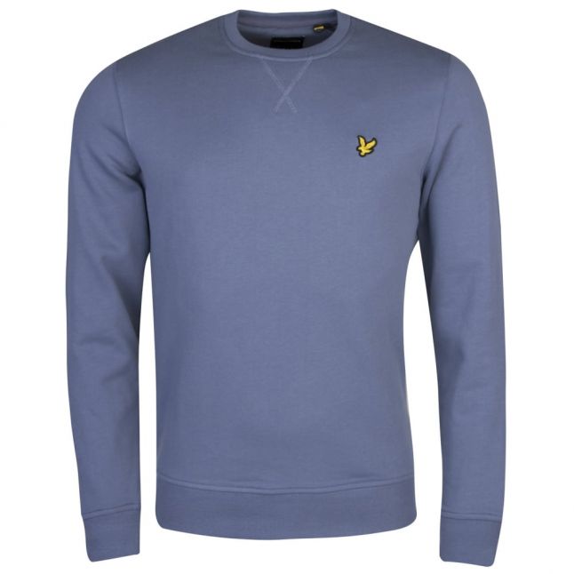 Mens Mist Blue Crew Neck Sweat Top