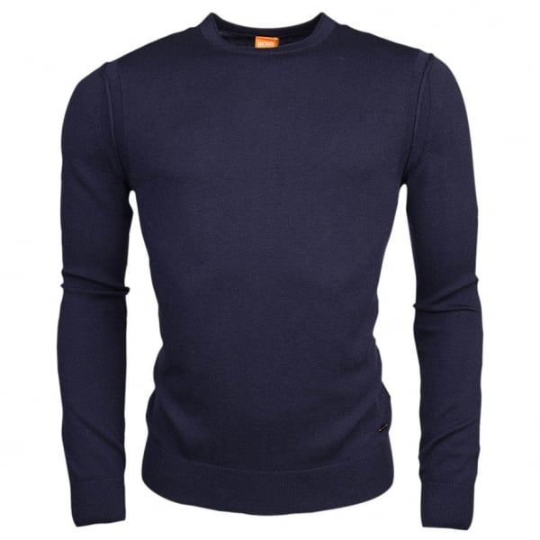 Mens Dark Blue Albonon Knitted Jumper