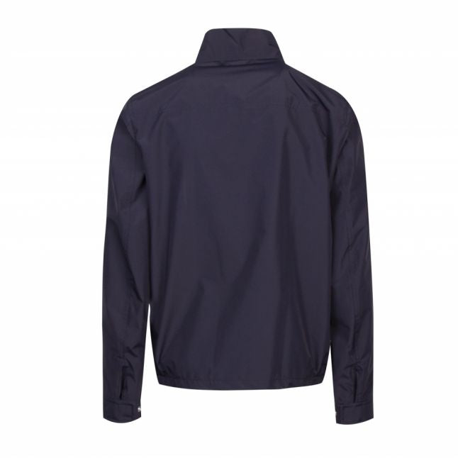 Mens Navy Branded Zip Through Jacket